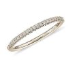 Women'S Rings | Blue Nile Petite Micropav Diamond Ring In 14K Yellow Gold (1/10 Ct. Tw.)