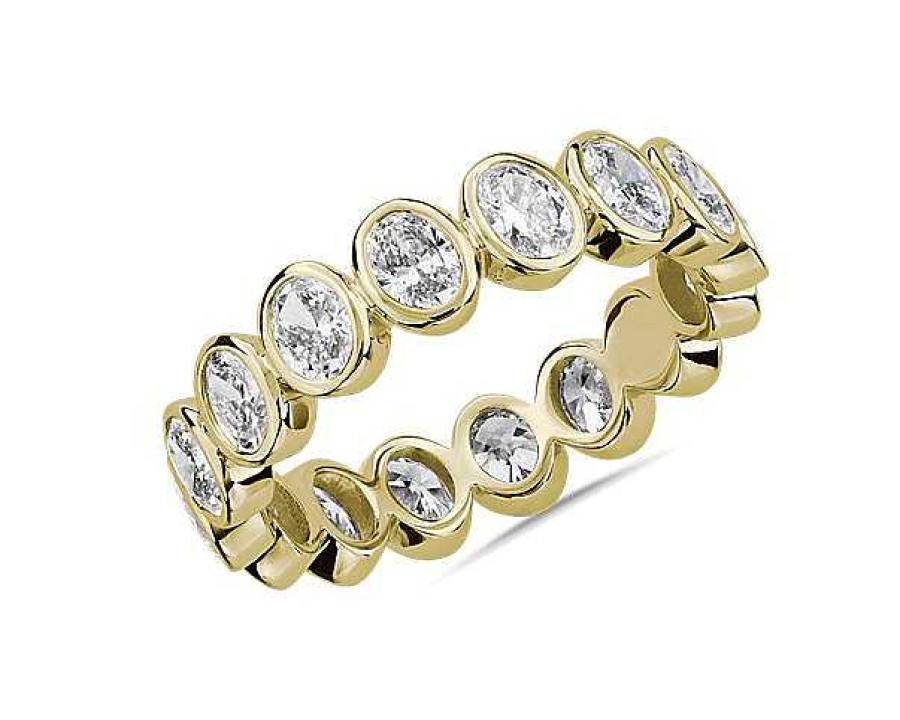 Women'S Rings | Blue Nile Bezel Oval Eternity Ring In 14K Yellow Gold (2 3/8 Ct. Tw. Tw)