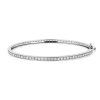 Bracelets | Blue Nile Eternity Diamond Bangle Bracelet In 18K White Gold (2 Ct. Tw.)