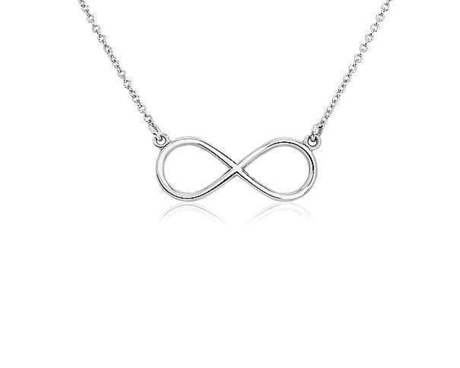 Necklaces | Blue Nile 16" Infinity Necklace In Platinum (1 Mm)