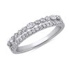 Rings | Blue Nile Two Row Round And Marquise Diamond Stacking Ring In 14K White Gold (1/3 Ct. Tw.)