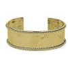 Bracelets | Blue Nile 14K Italian Yellow Gold High Polished Cuff With Rope Detail (22 Mm)