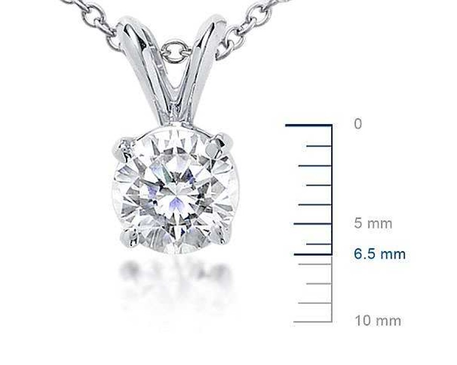 Necklaces | Blue Nile Diamond Solitaire Pendant In 18K White Gold (1 Ct. Tw.)