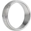 Men'S Rings | Blue Nile Ice-Textured Inlay Wedding Ring In 14K White Gold (6Mm)