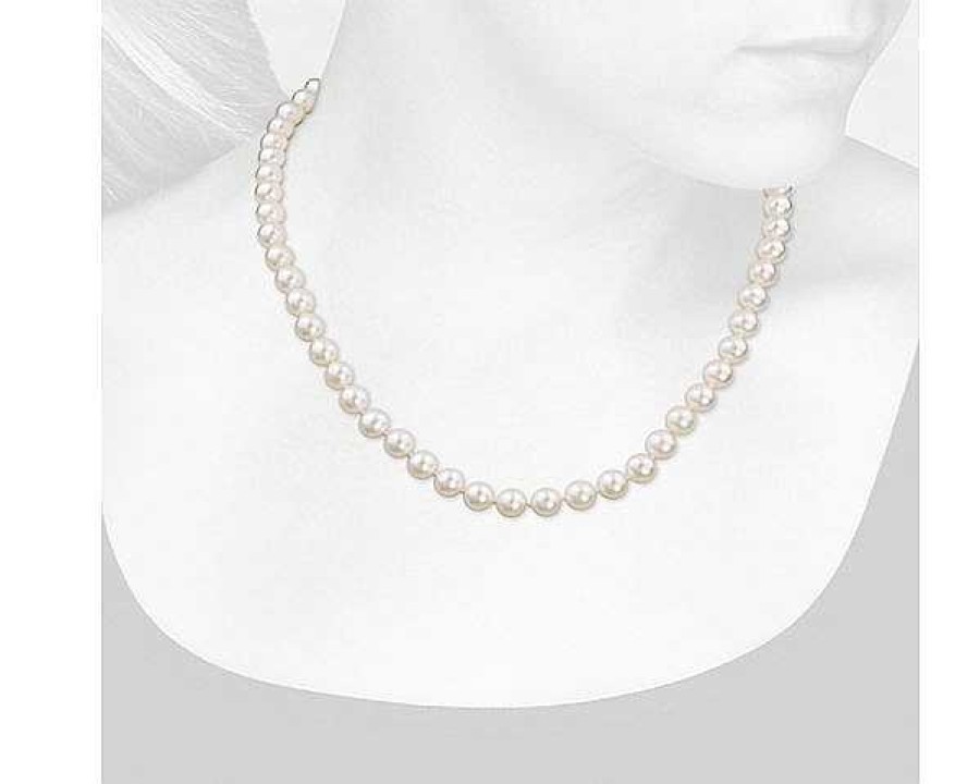 Necklaces | Blue Nile 16" Freshwater Cultured Pearl Strand Necklace In 14K White Gold (7.5-8.0Mm)