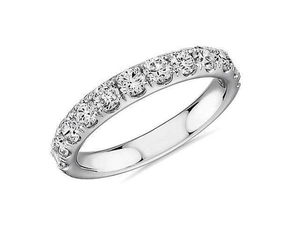 Women'S Rings | Blue Nile Riviera Pav Diamond Ring In 14K White Gold (1 Ct. Tw.)