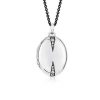 Necklaces | Blue Nile Monica Rich Kosann Locket Pendant With White Sapphire Accents In Sterling Silver With Black Steel Chain (32")