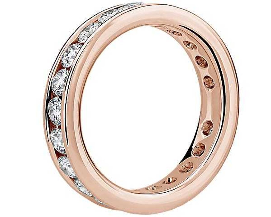 Women'S Rings | Blue Nile Channel Set Diamond Eternity Ring In 14K Rose Gold (2 Ct. Tw.)