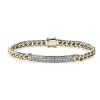 Bracelets | Blue Nile Men'S Diamond Link Bar Bracelet In 14K Yellow Gold (2 3/8 Ct. Tw.)