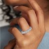 Women'S Rings | Blue Nile Lab Grown Diamond Asscher Cut Eternity Ring In Platinum (5 Ct. Tw.)