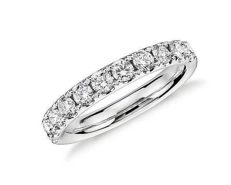 Women'S Rings | Blue Nile Riviera Pav Diamond Ring In 14K White Gold (3/4 Ct. Tw.)