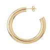 Earrings | Blue Nile Large Tube Hoops In 14K Italian Yellow Gold (42.2 Mm)