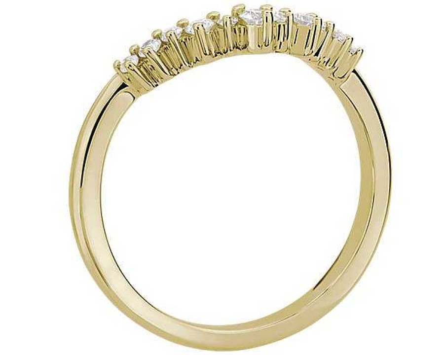 Rings | Blue Nile Curved Tiara Edge Stackable Ring In 14K Yellow Gold