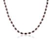 Necklaces | Blue Nile Oval Garnet And White Topaz Eternity Necklace In Sterling Silver