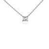 Necklaces | Blue Nile Cushion Cut Diamond Solitaire Pendant In 14K White Gold (1/2 Ct. Tw.)