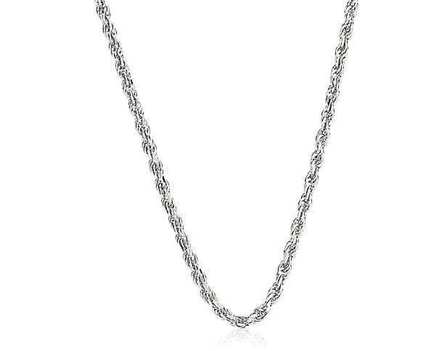 Necklaces | Blue Nile 24" Rope Chain In 14K White Gold (1.15 Mm)