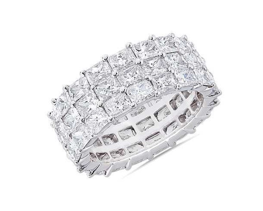 Rings | Blue Nile Triple Row Radiant Eternity Ring In Platinum (7 1/2 Ct. Tw Tw.)