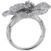 Rings | Blue Nile Diamond Flower Ring In 14K White Gold (2 3/4 Ct. Tw.)