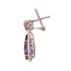 Earrings | Blue Nile Trillion Cut Amethyst Drop Earrings In 14K Rose Gold