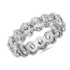 Women'S Rings | Blue Nile Oval Cut Diamond Eternity Ring In 14K White Gold (6 Ct. Tw.)