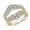 Women'S Rings | Blue Nile Two Row Prong-Set Diamond Ring Insert In 18K Yellow Gold (2 Ct. Tw.)