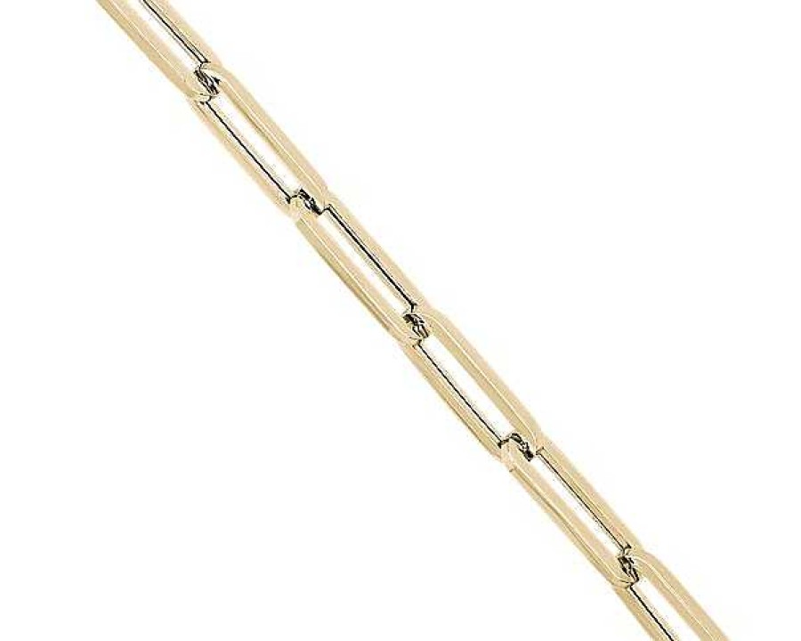 Bracelets | Blue Nile 7.5" Paperclip Bracelet In 14K Italian Yellow Gold (4 Mm)