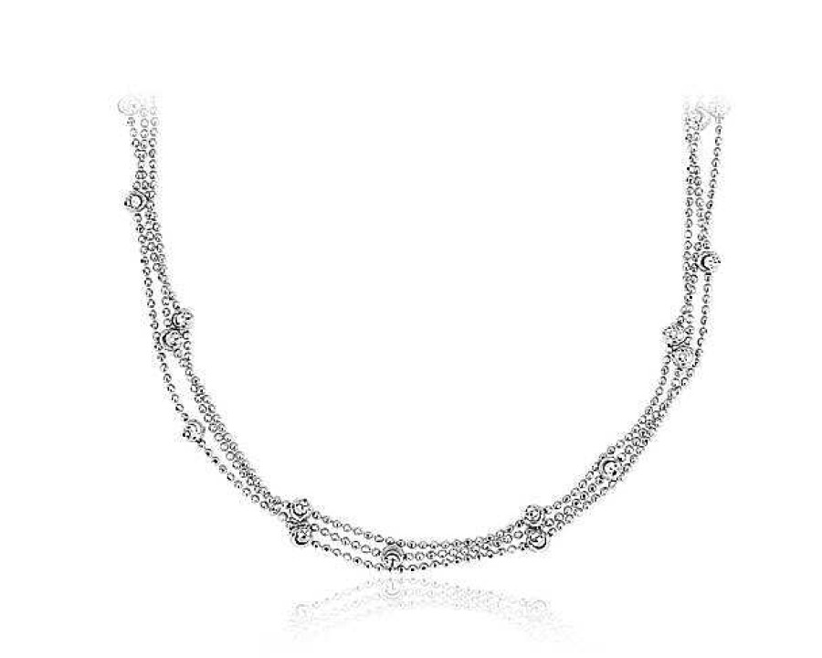 Necklaces | Blue Nile 16" Moon Cut Shimmer Choker Necklace In Italian Sterling Silver