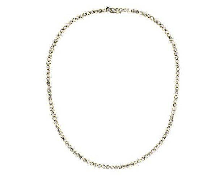 Necklaces | Blue Nile Straight Eternity Necklace In Yellow Gold (7 Ct. Tw.)