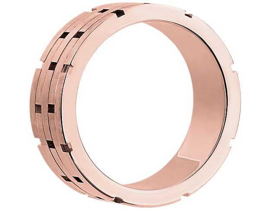 Rings | Blue Nile Architectural Linked Wedding Ring In 14K Rose Gold (7.5Mm)