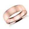 Men'S Rings | Blue Nile Matte Classic Wedding Ring In 14K Rose Gold (7Mm)