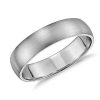 Men'S Rings | Blue Nile Matte Classic Wedding Ring In 14K White Gold (5Mm)