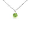 Necklaces | Blue Nile Peridot Solitaire Pendant In 14K White Gold (7Mm)