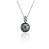 Necklaces | Blue Nile Tahitian Cultured Pearl Pendant With Diamond Teardrop In 14K White Gold (10-10.5Mm)