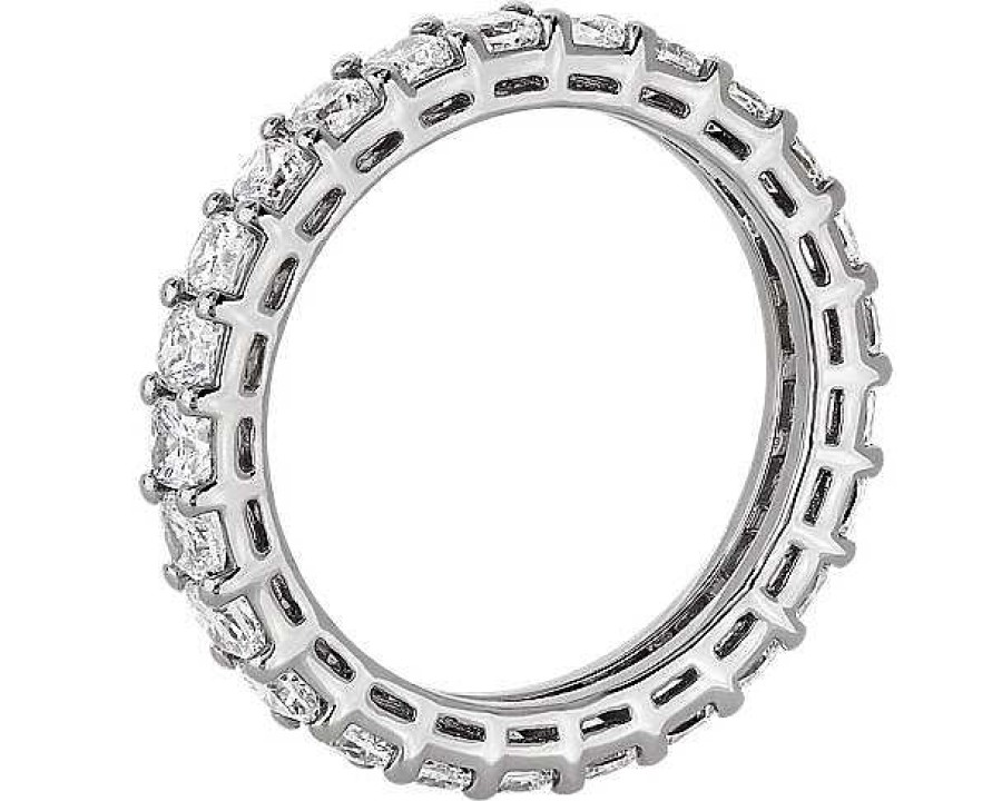 Women'S Rings | Blue Nile Cushion Cut Diamond Eternity Ring In 14K White Gold (2 Ct. Tw.)