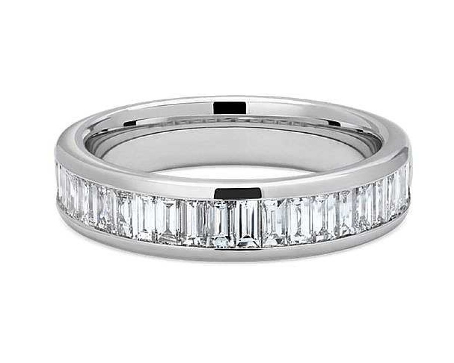 Women'S Rings | Blue Nile Channel Set Baguette Diamond Ring In 14K White Gold (1 Ct. Tw.)