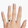 Rings | Blue Nile Emerald Cut Emerald And Diamond Ring In 14K Yellow Gold (8X6Mm)