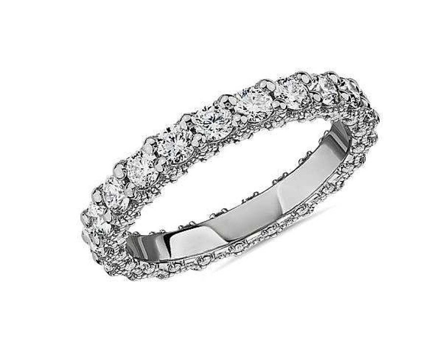 Women'S Rings | Blue Nile Bella Vaughan For Blue Nile Roma Diamond Wedding Ring In Platinum (1 5/8 Ct. Tw.) - G/Vs2