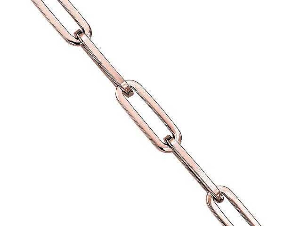 Bracelets | Blue Nile 7.5" Paperclip Bracelet In 14K Italian Rose Gold (4 Mm)