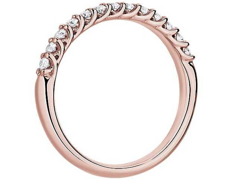 Women'S Rings | Blue Nile Tessere Diamond Anniversary Ring In 14K Rose Gold (1/4 Ct. Tw.)