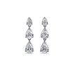 Earrings | Blue Nile Trio Graduating Pear Diamond Drop Earrings In 14K White Gold (2 Ct. Tw.)