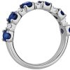 Rings | Blue Nile Capri Sapphire And Diamond Ring In 14K White Gold (3.2Mm)