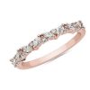 Rings | Blue Nile Diagonal Marquise Cluster Diamond Ring In 14K Rose Gold (1/3 Ct. Tw.)