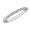 Women'S Rings | Blue Nile Microbead Stackable Ring In 18K White Gold (2Mm)