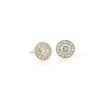 Earrings | Blue Nile Vintage-Inspired Halo Diamond Stud Earrings In 14K Yellow Gold (3/4 Ct. Tw.)