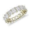 Women'S Rings | Blue Nile Lab Grown Diamond Radiant Cut Eternity Ring In 14K Yellow Gold (7 Ct. Tw.)