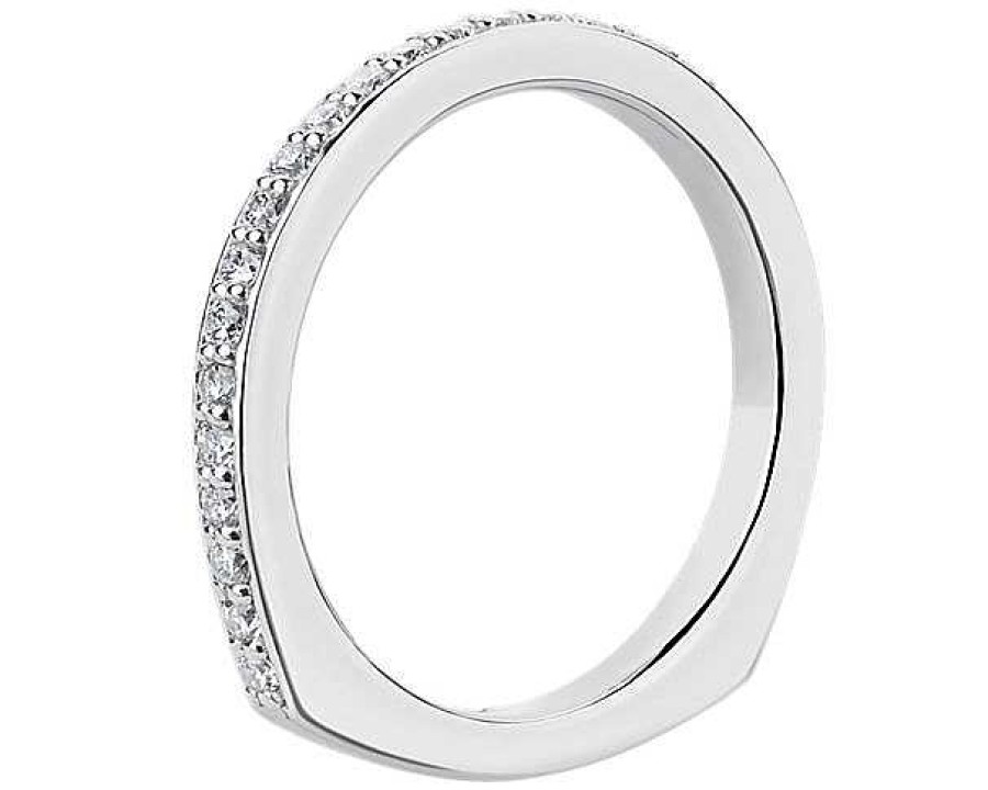 Women'S Rings | Blue Nile Bella Vaughan Euro Shank Diamond Wedding Ring In Platinum (3/8 Ct. Tw.)