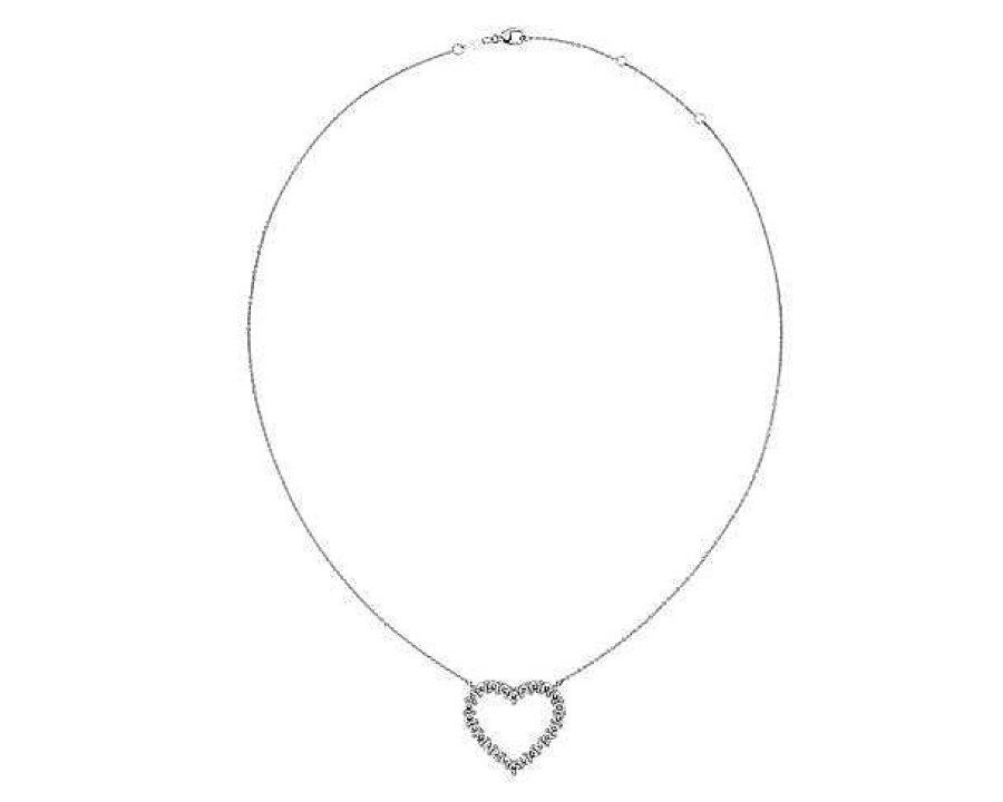 Necklaces | Blue Nile Diamond Heart Shaped Necklace In 14K White Gold (2 Ct. Tw.)