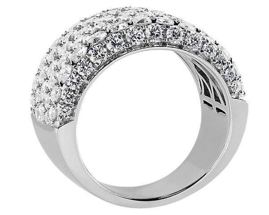 Rings | Blue Nile Diamond Multi-Row Statement Ring In 14K White Gold (3 3/4 Ct. Tw.)