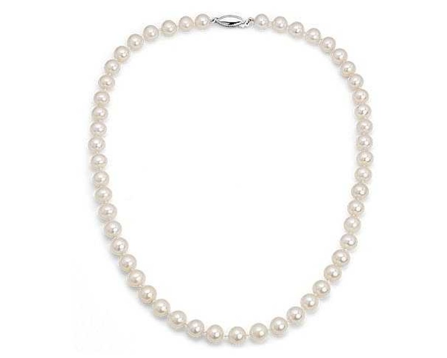 Necklaces | Blue Nile 16" Freshwater Cultured Pearl Strand Necklace In 14K White Gold (8.0-8.5Mm)