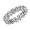 Women'S Rings | Blue Nile Oval Cut Diamond Eternity Ring In 14K White Gold (3 Ct. Tw.)